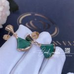 Bulgari Divas’ Dream Earrings Rose Gold Diamonds With Malachite Ref. 356454 (2)