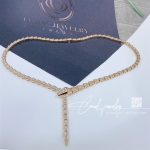 Bulgari Serpenti Viper Slim Necklace In 18 Kt Yellow Gold, Set With Full Pavé Diamonds Ref. 351090 (1)