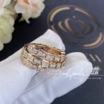 Bulgari Serpenti Viper Two Coil 18 Kt Rose Gold Ring, Set With Pavé Diamonds Ref. 357257 (2)