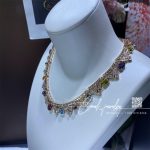 Allegra 18 Kt Rose Gold Necklace Set With Amethysts, Peridots, Pink Tourmalines, Citrine Quartzes, Blue Topazes And Pavé Diamonds 360452 (11)