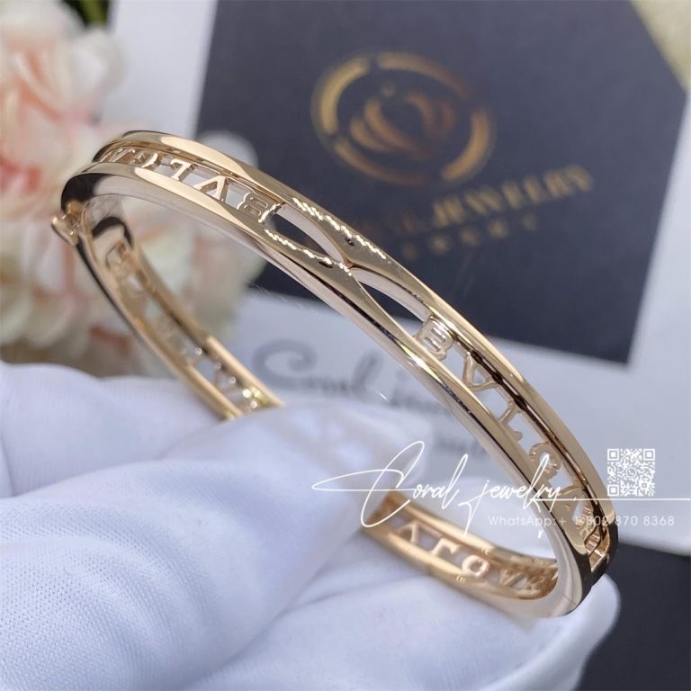 Bulgari B.zero1 18 Kt Rose Gold Bangle Bracelet With Bvlgari Logo On The Spiral Ref. 356239 (1)