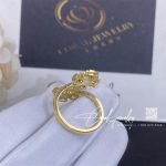 Bulgari Fiorever 18 Kt Yellow Gold Ring Set With Two Round Brilliant Cut Diamonds And Pavé Diamonds (5)