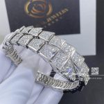 Bulgari Serpenti Viper One Coil Bracelet In 18 Kt White Gold, Set With Full Pavé Diamonds Ref. 345215 (1)