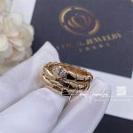 Bulgari Serpenti Viper Two Coil 18 Kt Rose Gold Ring Set With Pavé Diamonds On The Head And Tail (5)