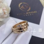 Bulgari Serpenti Viper Two Coil 18 Kt Rose Gold Ring Set With Pavé Diamonds On The Head And Tail (7)