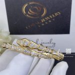 Bulgari Serpenti Viperone Coil Thin Bracelet In 18 Kt Yellow Gold And Full Pavé Diamonds Ref. 353794 (5)