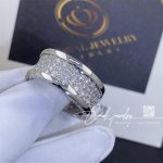 Bulgari B.zero1 Ring In 18 Kt White Gold Set With Pavé Diamonds On The Spiral Ref. 345592 (6)