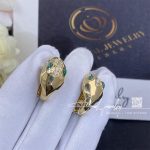 Bulgari Serpenti Yellow Gold & Malachite Earrings Ref . 352701 (5)