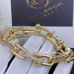 Tiffany Hardwear Large Link Bracelet In Yellow Gold With Diamonds (1)