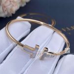 Tiffany T Wire Bracelet In Rose Gold With Mother Of Pearl (2)