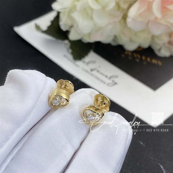 Chopard Happy Diamonds Icons Earrings, Ethical Yellow Gold, Diamonds 83a054 0001 (1)