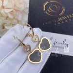 Chopard Happy Hearts Earrings, Ethical Rose Gold, Diamonds, Onyx 837482 5210 (1)