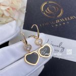 Chopard Happy Hearts Earrings, Ethical Rose Gold, Diamonds, Onyx 837482 5210 (3)