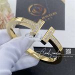 Tiffany T Pavé Diamond Square Bracelet In 18k Gold (4)