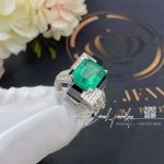 Chaumet Labyrinthe Ring White Gold, Emerald With Onyx And Diamonds (7)