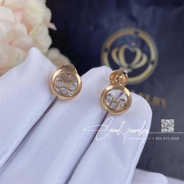 Chopard Happy Diamond Icon Earrings, Ethical Rose Gold, Diamonds 83a018 5001 (2)