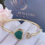 Chopard Happy Hearts Rose Gold Malachite Diamond Bangle 857482 5105 (7)