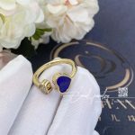 Chopard Happy Hearts Yellow Gold Blue Stone Ring 829482 5500 (5)