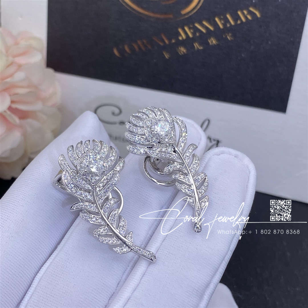 Boucheron plume de paon small ear clips jco01297 (5)