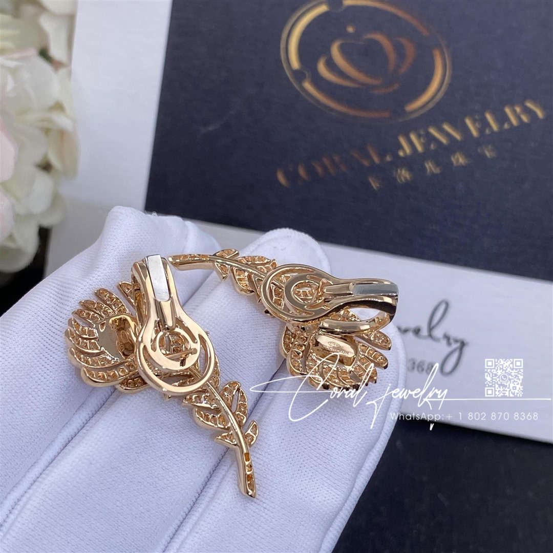 Boucheron plume de paon small ear clips jco01323 (3)