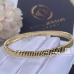 Boucheron quatre grosgrain yellow gold bangle jbt00607m (5)
