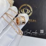 Boucheron quatre radiant edition mini pendant rose gold and diamonds jpn00545 (2)