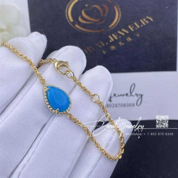 Boucheron serpent bohème bracelet 18 kt yellow gold and turquoise jbt00695m (2)