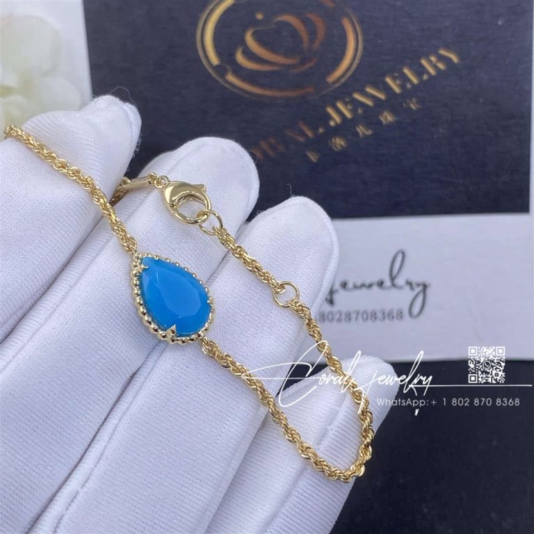 Boucheron serpent bohème bracelet 18 kt yellow gold and turquoise jbt00695m (2)