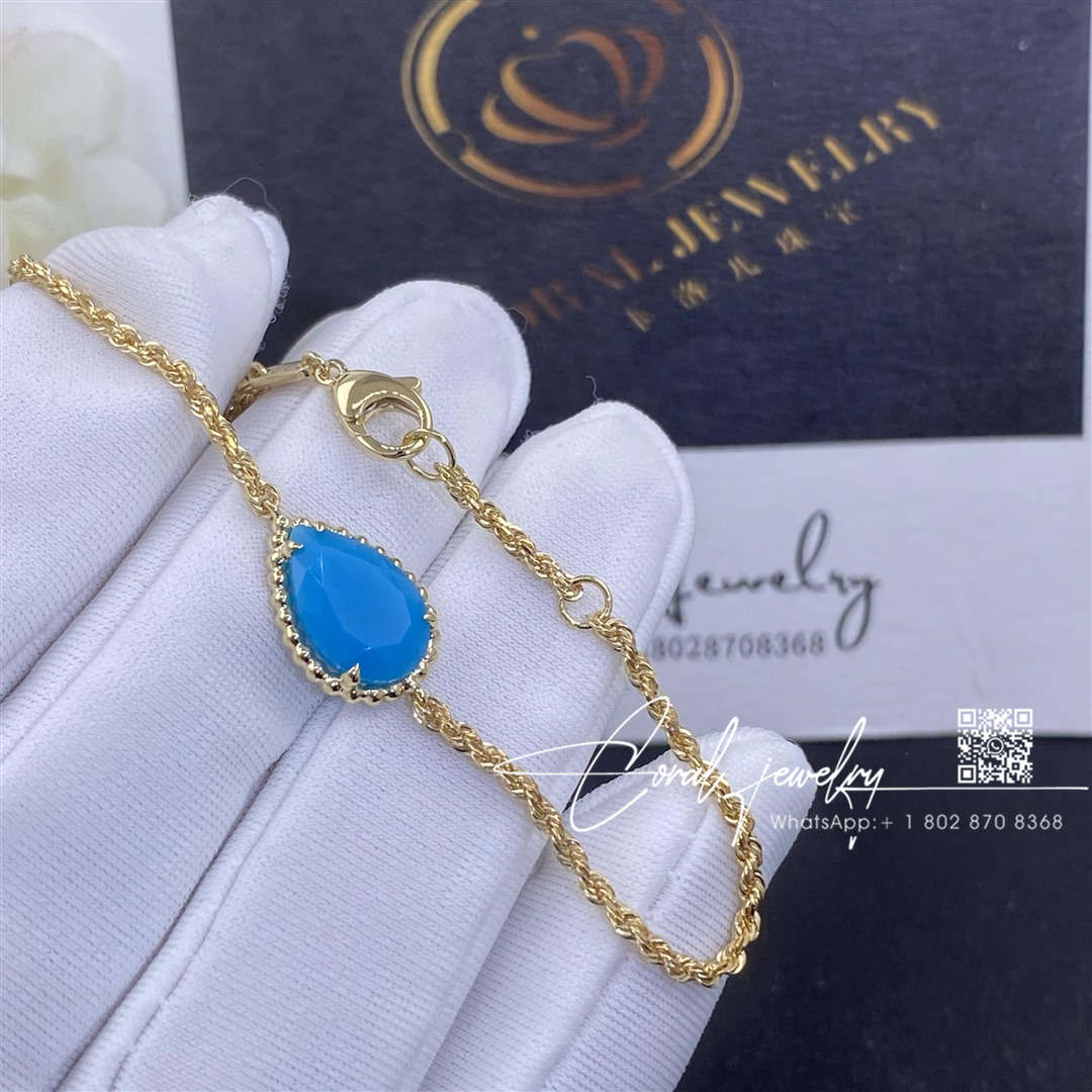 Boucheron serpent bohème bracelet 18 kt yellow gold and turquoise jbt00695m (2)