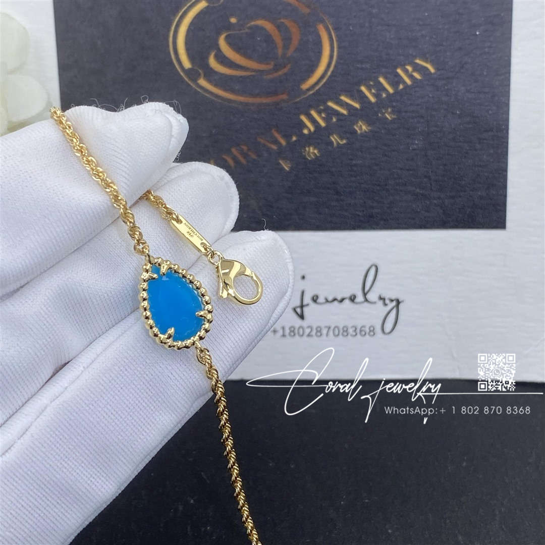 Boucheron serpent bohème bracelet 18 kt yellow gold and turquoise jbt00695m (4)