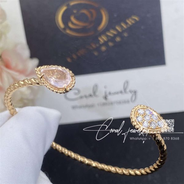 Boucheron serpent bohème bracelet, rose quartz s motifs jbt00944 (1)