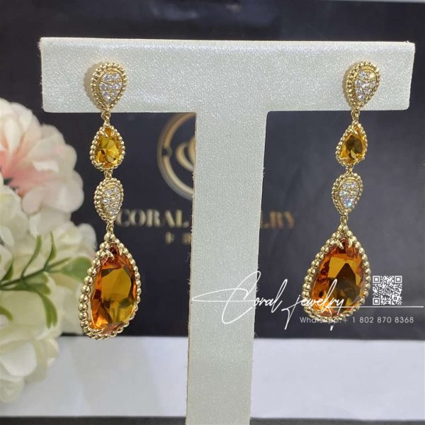 Boucheron serpent bohème couleur citrine diamond earrings jco01279 (1)