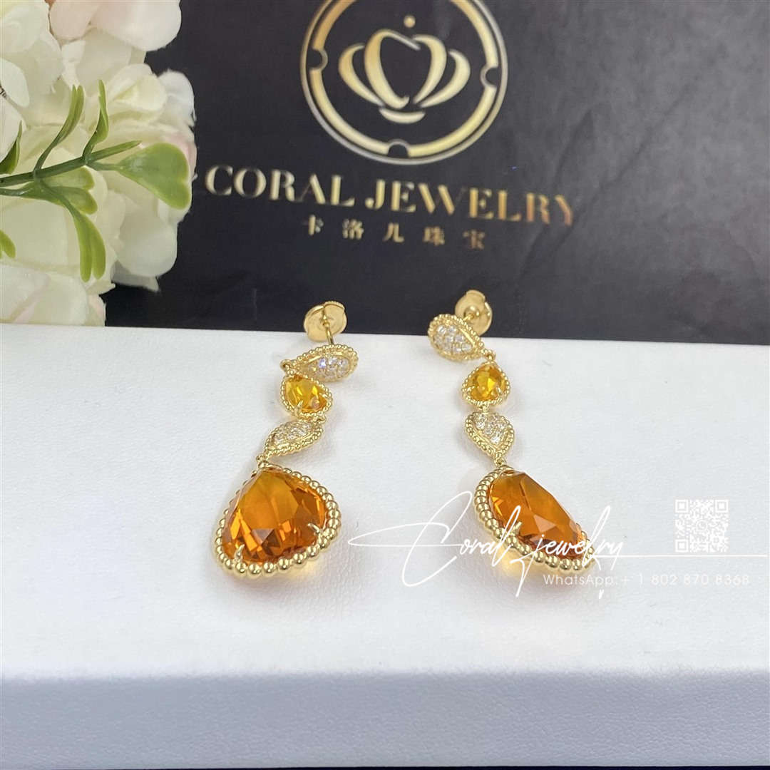 Boucheron serpent bohème couleur citrine diamond earrings jco01279 (2)
