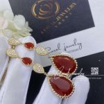 Boucheron serpent bohème couleur yellow gold carnelian diamond earrings jco01367 (6)