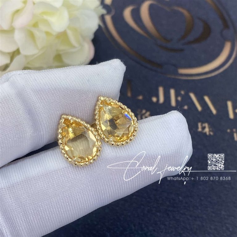 Boucheron serpent bohème couleur yellow gold citrine earrings jco01283 (2)