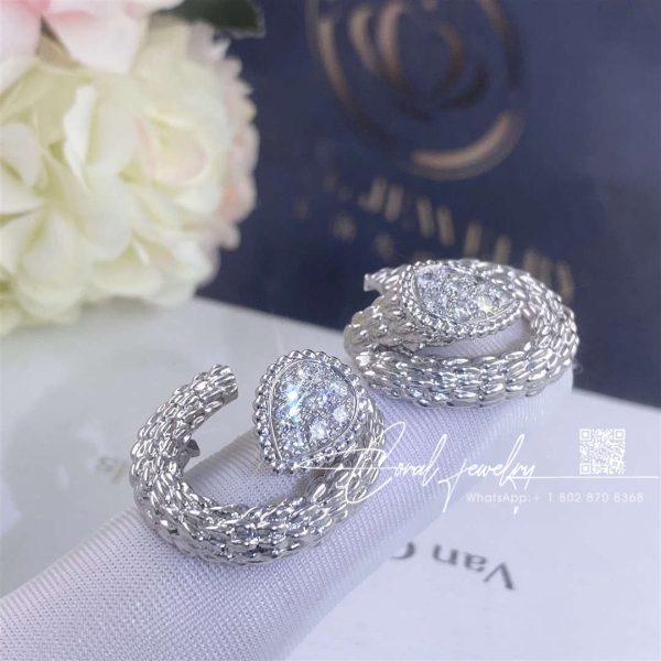 Boucheron Serpent Bohème Diamants White Gold Diamond Earrings JCO04CDB01
