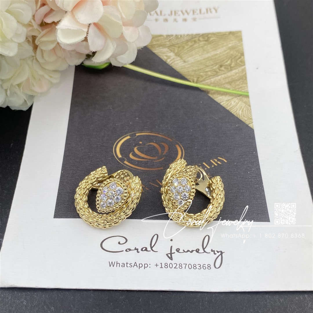 Boucheron serpent bohème diamants yellow gold diamond earrings jco04cab01 (2)