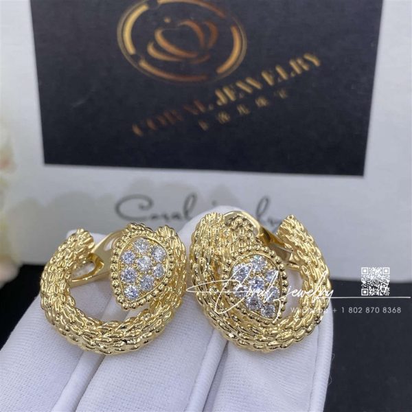 Boucheron serpent bohème diamants yellow gold diamond earrings jco04cab01 (4)