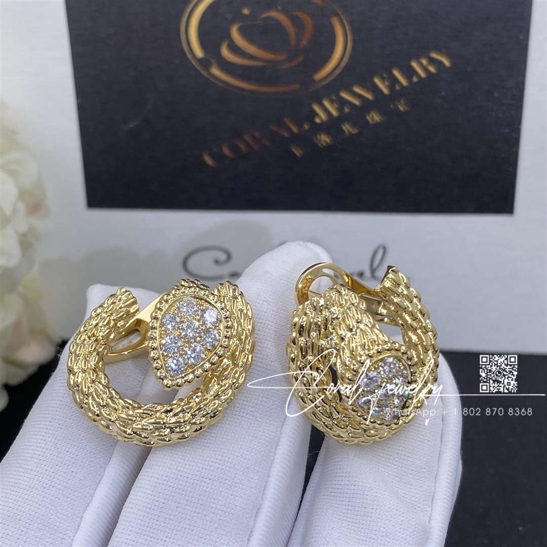 Boucheron serpent bohème diamants yellow gold diamond earrings jco04cab01 (6)
