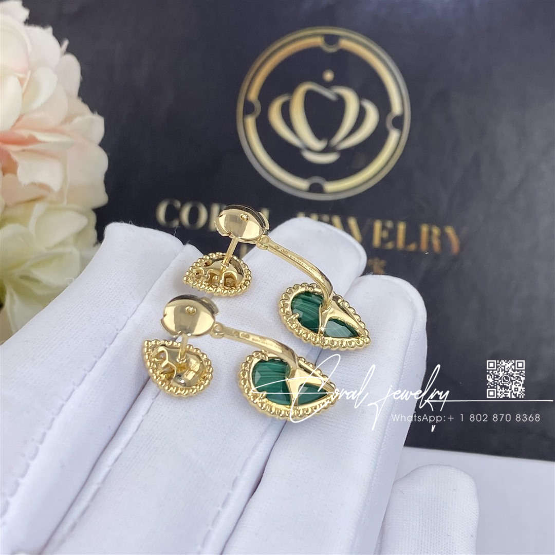 Boucheron serpent bohème double motif single stud earring, set with a malachite (3)