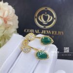 Boucheron serpent bohème double motif single stud earring, set with a malachite (4)