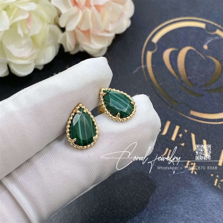 Boucheron serpent bohème ear studs, s motif malachites jco01284 (1)