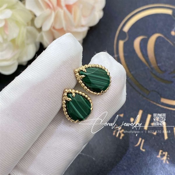 Boucheron Serpent Bohème Ear Studs, S motif malachites JCO01284