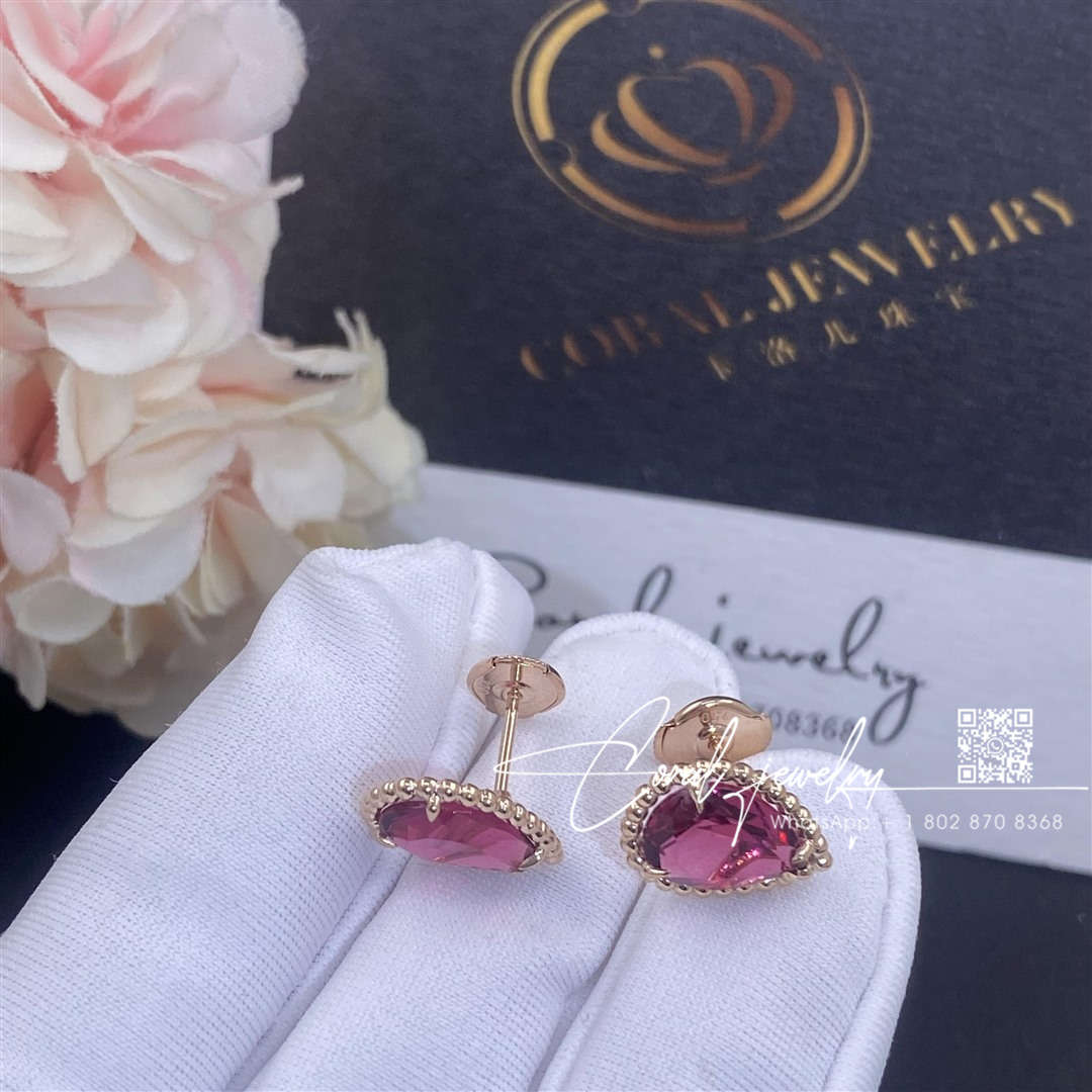 Boucheron serpent bohème ear studs, s motif rhodolite jco01311 (3)