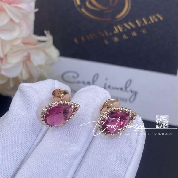 Boucheron serpent bohème ear studs, s motif rhodolite jco01311 (6)