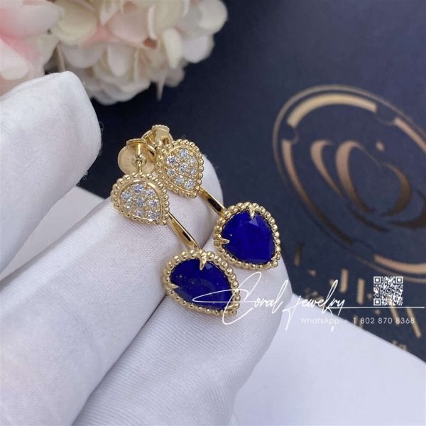 Boucheron serpent bohème earring yellow gold diamond lapis lazuli jco01427 (1)