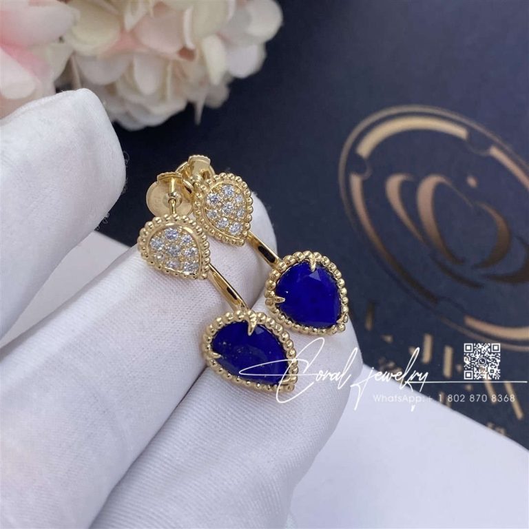 Boucheron serpent bohème earring yellow gold diamond lapis lazuli jco01427 (1)