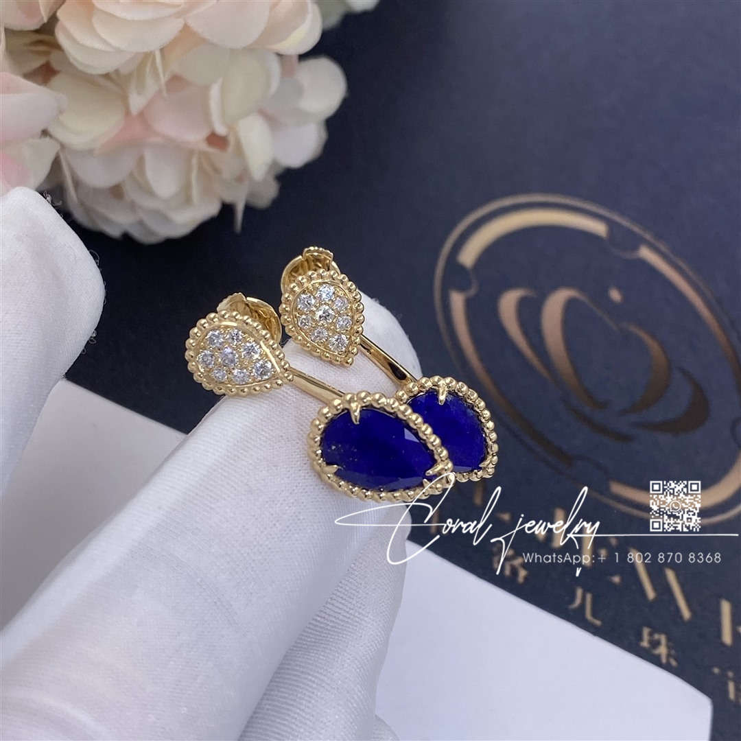 Boucheron serpent bohème earring yellow gold diamond lapis lazuli jco01427 (5)