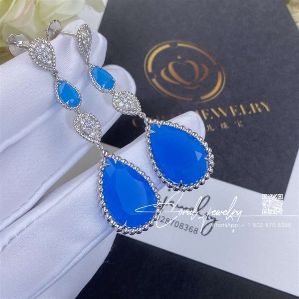 Boucheron serpent bohème earrings white gold aquamarine diamond (3)