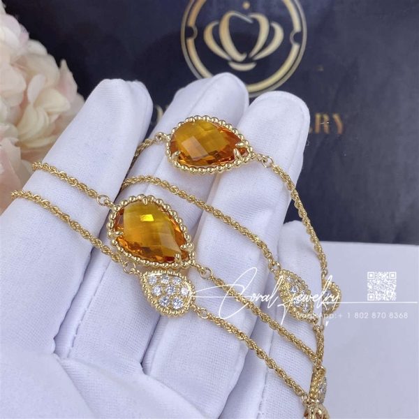 Boucheron serpent bohème long necklace, 16 motifs citrine diamond necklace jcl01018 (6)